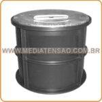 Caixa de Inspeção em PVC 250 x 250mm, com tampa em aço galvanizado a fogo