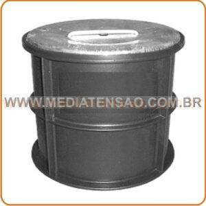 Caixa de Inspeção em PVC 300 x 300mm, com tampa em aço galvanizado a fogo