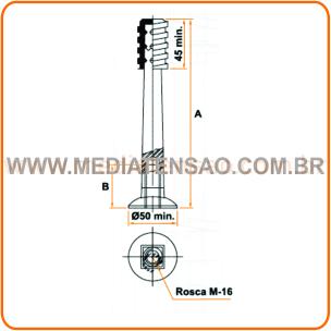 Pino para Isolador Rosca Interna