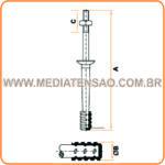 Pino para Isolador Rosca Externa