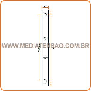 Suporte Horizontal Chave Faca