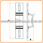 Suporte Equip. Poste de Madeira com Base