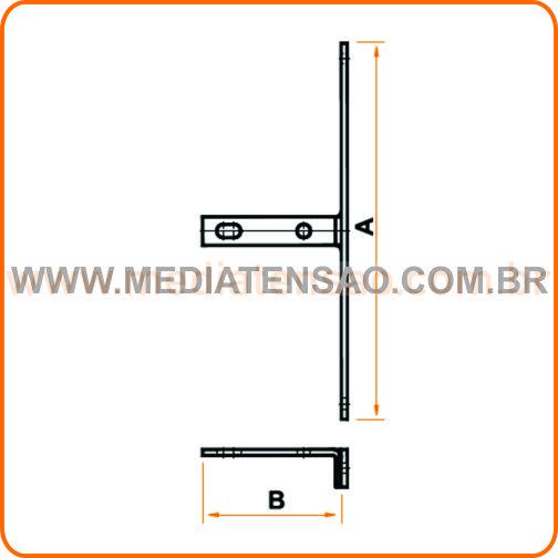 Suporte para Chave Fusível e Para-raio 1/4
