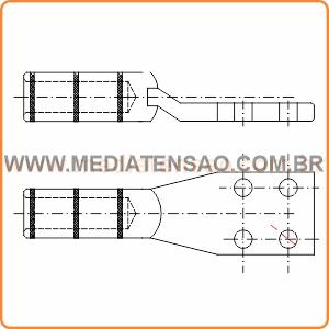 Terminal de Compressão 2 Compressores e 4 Furos NEMA – TCB50-N4