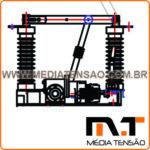 Chave Seccionadora tripolar  Motorizada MT 0135M  36,2-170kV  630A  25kA