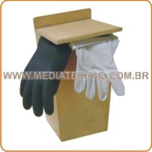 Caixa de Madeira tipo porta-luvas para abrigo de Luvas Isolantes e Luvas de Cobertura – Dimensões 470 x 210 x 210mm (A x L x P)