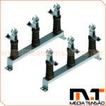 Base tripolar 15Kv – 400A para Fusivel Limitador de Corrente Tipo HH, Uso Abrigado