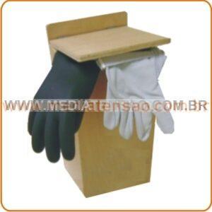 Caixa de Madeira tipo porta luvas para abrigo de Luvas Isolantes e Luvas de Cobertura