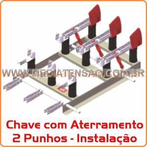 Chave Seccionadora 15 a 36kV com Aterramento por 2 Punhos Sugestão de Instalação
