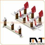 Chave seccionadora tripolar 36Kv 600A Abertura SOB Carga COM Base Para Fusível HH