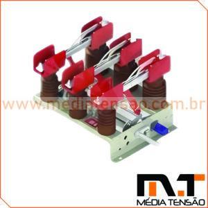 Chave Seccionadora Tripolar Abertura SOB Carga SEM Base Para Fusível HH ultra-rápida Modelo 3D Alvenaria 15 a 36kV, até 1250A uso abrigado