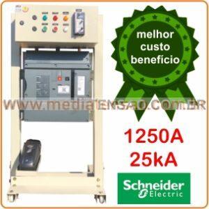 Disjuntor Schneider Easypact Evolis Vacuo 17.5kV 1250A 25kA On Board com Rele e Trafos de Corrente