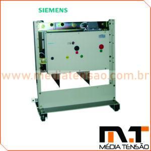 Disjuntor SIEMENS Tripolar a Vácuo 36Kv 3AH 650MVA 1250A comando motorizado OFFBOARD