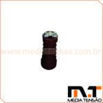 Isolador pedestal classe 15Kv com prensa-fio para vergalhões de cobre redondo