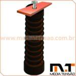 Isolador Pedestal em Epoxi Rosca Base Rosca Topo 36kV
