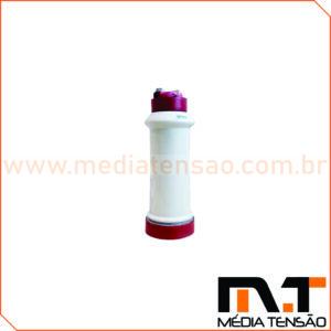 Isolador pedestal em porcelana classe 15Kv com prensa-fio para vergalhões de cobre redondo