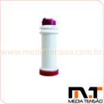 Isolador pedestal em porcelana classe 25Kv com prensa-fio para vergalhões de cobre redondo