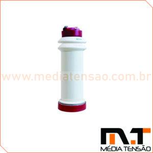Isolador pedestal em porcelana classe 25Kv com prensa-fio para vergalhões de cobre redondo