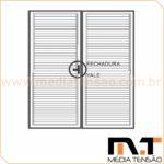 Porta de Chapa – Tipo Veneziana – 2 x 0,90 x 2,10m