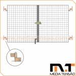 Tela de Proteção 1,50 x 1,50m malha 25mm para cubículo em alvenaria