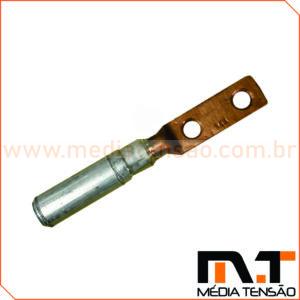 TERMINAL BIMETÁLICO À COMPRESSÃO 2 FUROS
