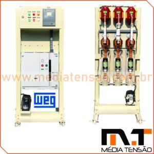 Disjuntor a Vácuo WEG VBWC 15kV 630A 25kA com relé para geração distribuída e transformadores de potencial