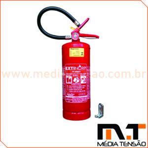 Extintor ABC – 6Kg, com placa de identificação e suporte de fixação
