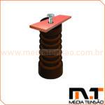 Isolador Pedestal em Epoxi Rosca Base Rosca Topo 15kV