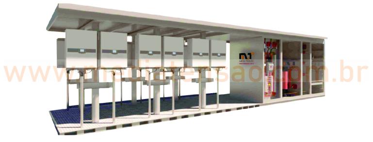 skid solar media tensao