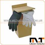 Porta luvas de madeira com tampa