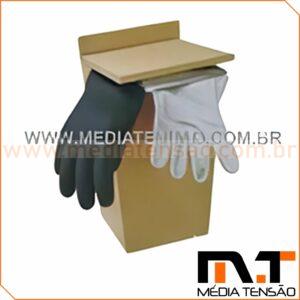 Porta luvas de madeira com tampa